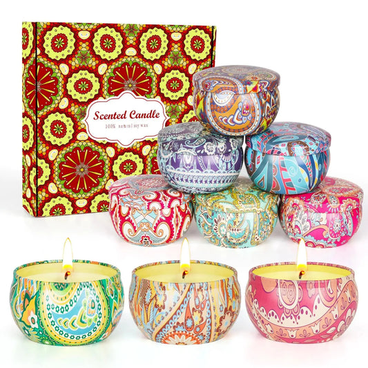 Mother’s Day 9-Pack Scented Candle Gift Set – Natural Soy Wax Aromatherapy Candles for Mom and Grandma Feral Fusion Tees