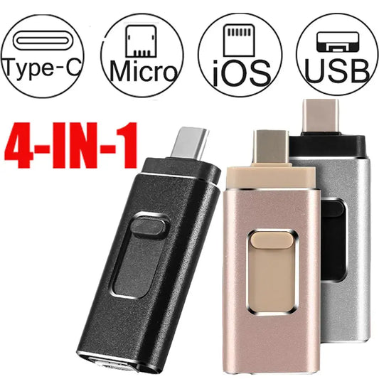 4-in-1 USB 3.0 Flash Drive for iPhone/Android (256GB) Scott's Everyday Things Aust