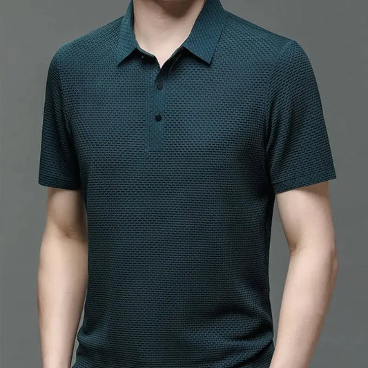 【High-quality】M-4XL Summer New Men's Short Sleeve T-shirt Cool and Breathable POLO Shirt Business Casual Sweat-absorbing Top Feral Fusion Tees